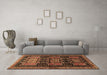 Machine Washable Persian Brown Traditional Rug in a Living Room,, wshtr655brn