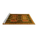 Sideview of Machine Washable Persian Yellow Traditional Rug, wshtr655yw