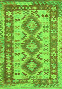 Southwestern Green Country Rug, tr656grn