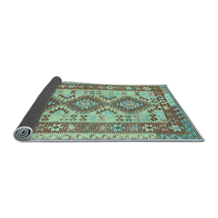 Sideview of Southwestern Light Blue Country Rug, tr656lblu