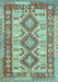 Machine Washable Southwestern Light Blue Country Rug, wshtr656lblu