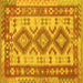 Square Southwestern Yellow Country Rug, tr656yw