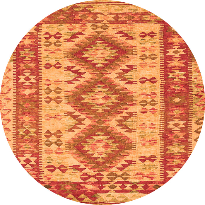 Square Southwestern Orange Country Rug, tr656org