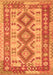 Serging Thickness of Machine Washable Southwestern Orange Country Area Rugs, wshtr656org