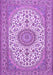 Machine Washable Medallion Purple Traditional Area Rugs, wshtr657pur