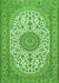 Serging Thickness of Machine Washable Medallion Green Traditional Area Rugs, wshtr657grn