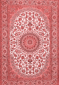 Medallion Red Traditional Rug, tr657red