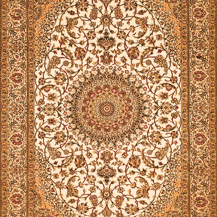 Medallion Orange Traditional Rug, tr657org