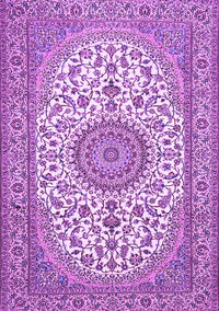 Medallion Purple Traditional Rug, tr657pur