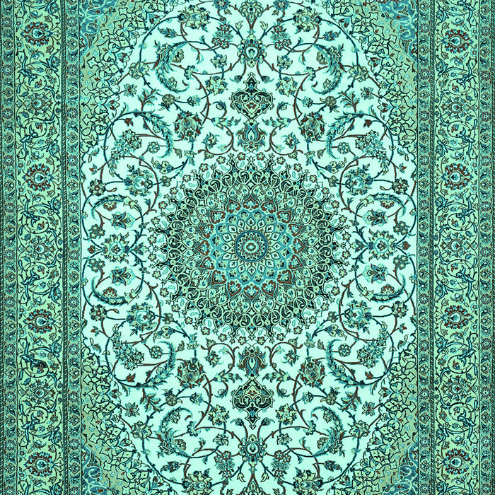 Medallion Turquoise Traditional Rug, tr657turq