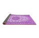 Sideview of Medallion Purple Traditional Rug, tr657pur