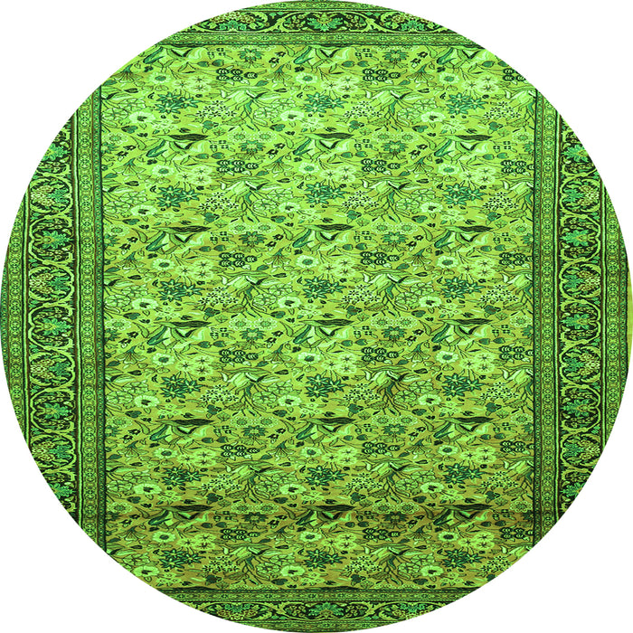 Machine Washable Persian Green Traditional Area Rugs, wshtr658grn