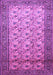 Machine Washable Persian Purple Traditional Area Rugs, wshtr658pur