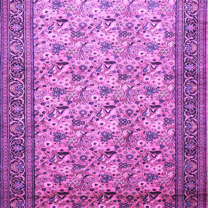 Machine Washable Persian Purple Traditional Area Rugs, wshtr658pur