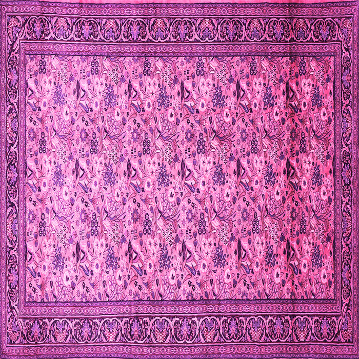 Square Persian Pink Traditional Rug, tr658pnk