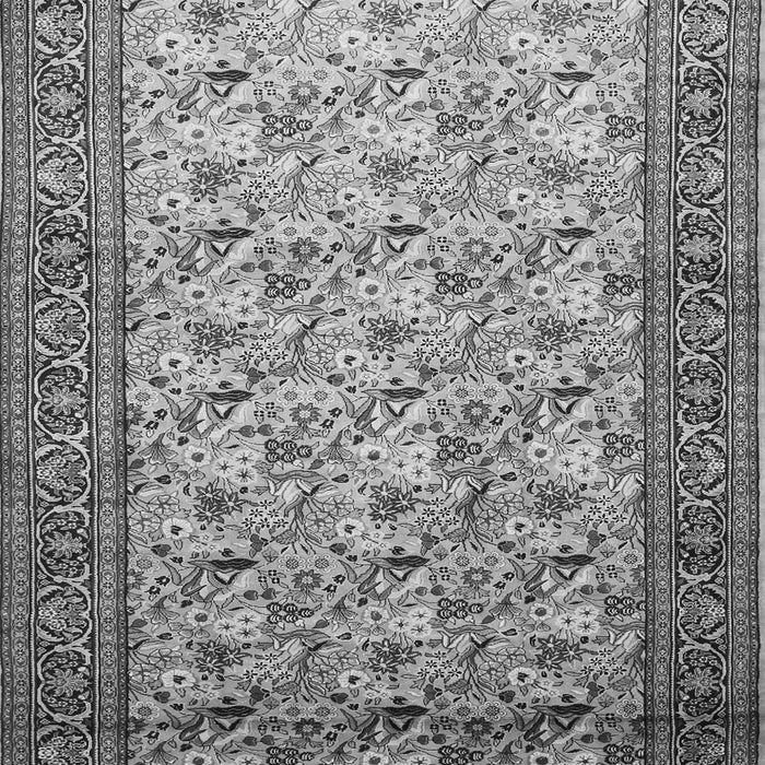 Serging Thickness of Machine Washable Persian Gray Traditional Rug, wshtr658gry