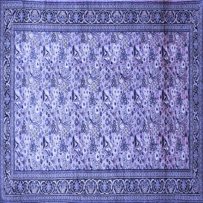 Square Persian Blue Traditional Rug, tr658blu
