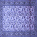 Square Persian Blue Traditional Rug, tr658blu