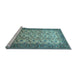 Sideview of Machine Washable Persian Light Blue Traditional Rug, wshtr658lblu