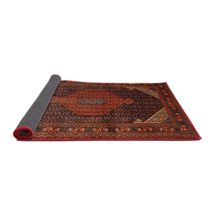 Sideview of Traditional Sienna Brown Persian Rug, tr659