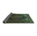 Sideview of Persian Turquoise Traditional Rug, tr659turq