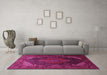 Machine Washable Persian Pink Traditional Rug in a Living Room, wshtr659pnk