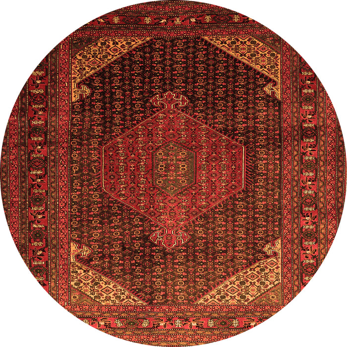 Square Persian Orange Traditional Rug, tr659org