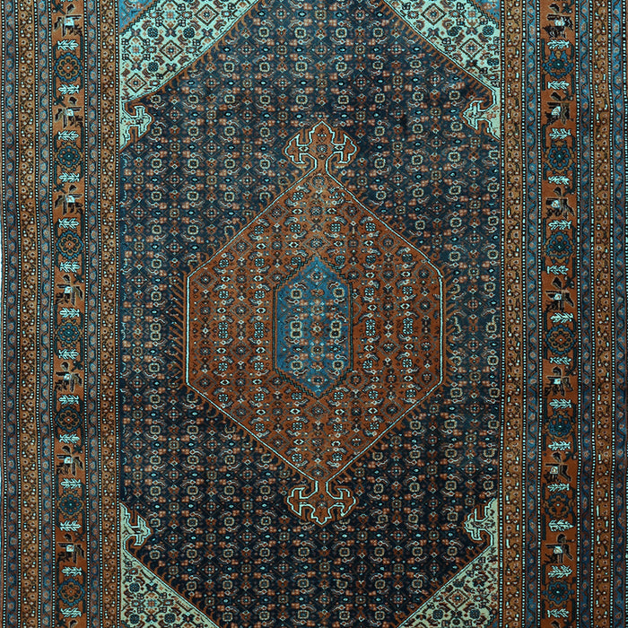 Machine Washable Persian Light Blue Traditional Rug, wshtr659lblu