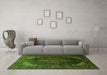 Machine Washable Persian Green Traditional Area Rugs in a Living Room,, wshtr659grn