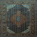 Square Persian Light Blue Traditional Rug, tr659lblu