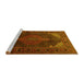 Sideview of Machine Washable Persian Yellow Traditional Rug, wshtr659yw