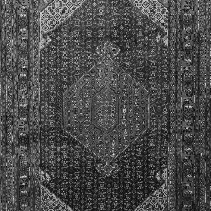 Serging Thickness of Machine Washable Persian Gray Traditional Rug, wshtr659gry