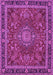 Machine Washable Medallion Purple Traditional Area Rugs, wshtr65pur