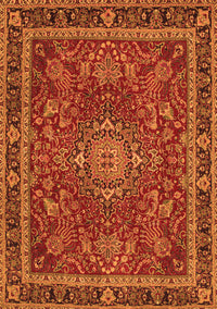 Medallion Orange Traditional Rug, tr65org