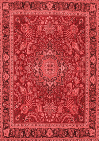 Medallion Red Traditional Rug, tr65red