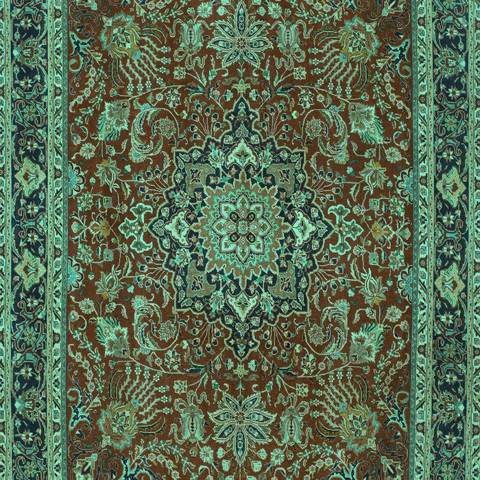 Medallion Turquoise Traditional Rug, tr65turq