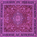 Square Medallion Purple Traditional Rug, tr65pur