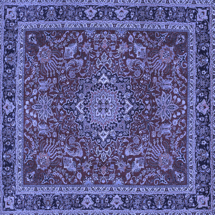 Square Medallion Blue Traditional Rug, tr65blu