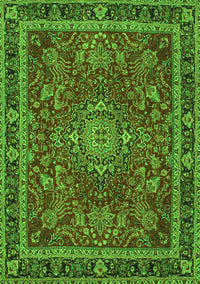 Medallion Green Traditional Rug, tr65grn