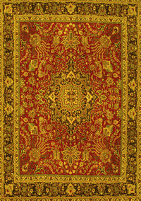 Medallion Yellow Traditional Rug, tr65yw