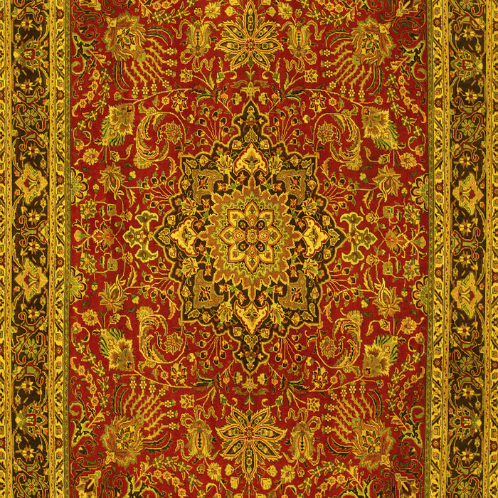Medallion Yellow Traditional Rug, tr65yw