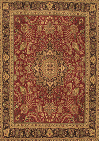 Medallion Brown Traditional Rug, tr65brn