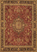 Medallion Brown Traditional Rug, tr65brn