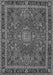 Serging Thickness of Machine Washable Medallion Gray Traditional Rug, wshtr65gry