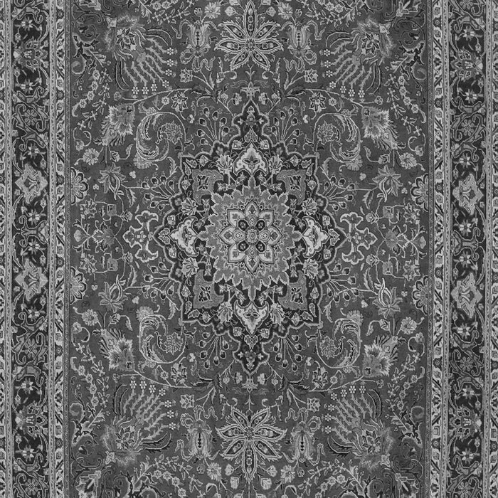 Serging Thickness of Machine Washable Medallion Gray Traditional Rug, wshtr65gry