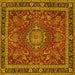 Square Medallion Yellow Traditional Rug, tr65yw