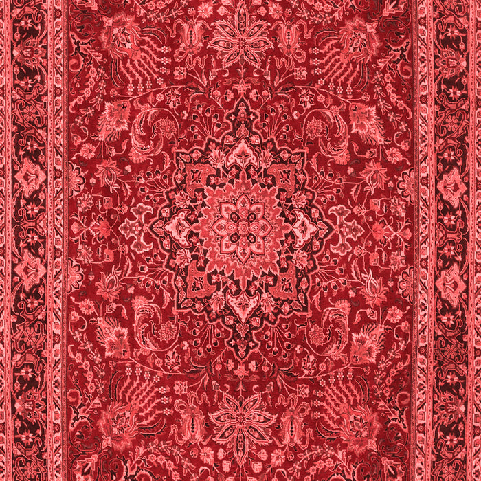 Machine Washable Medallion Red Traditional Rug, wshtr65red