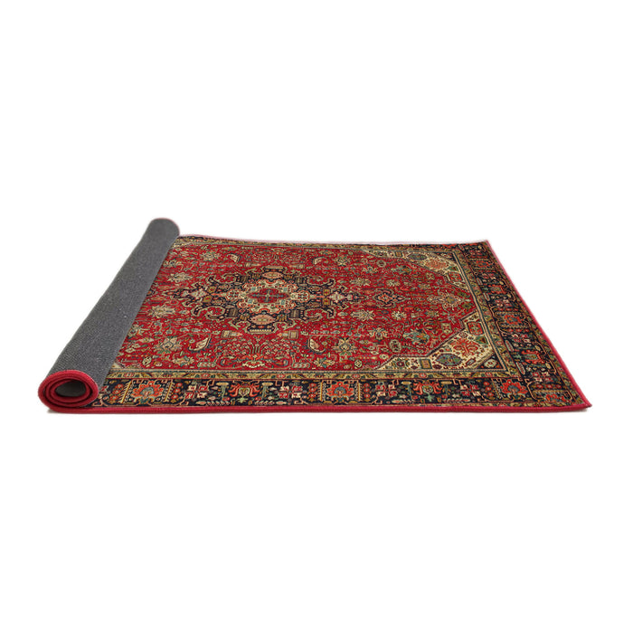Sideview of Traditional Cranberry Red Medallion Rug, tr66