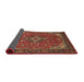 Sideview of Traditional Cranberry Red Medallion Rug, tr66