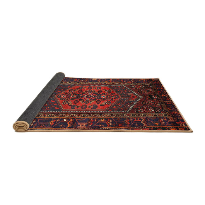 Sideview of Traditional Chestnut Brown Persian Rug, tr660